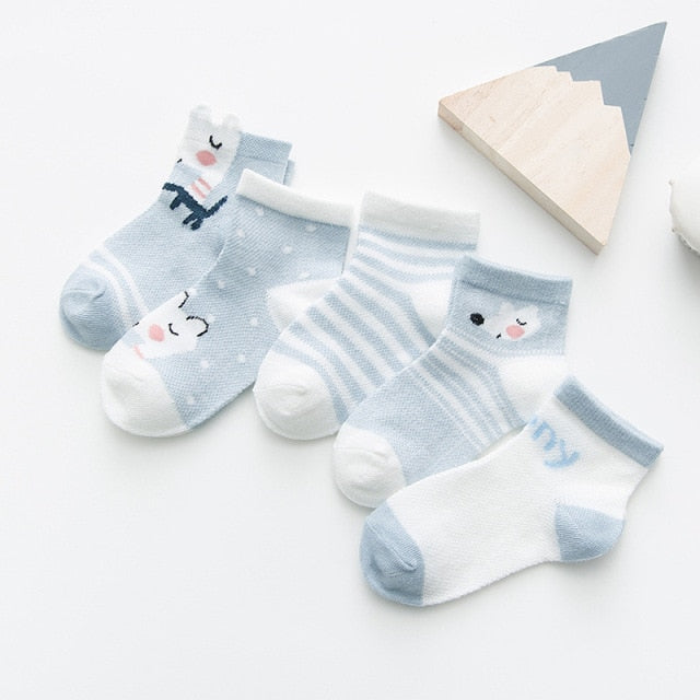 5Pairs/lot 0-2Y Infant Baby Socks