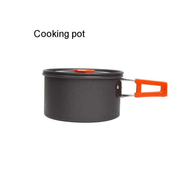 Camping Cookware Kit, Outdoor Aluminium Cooking Set