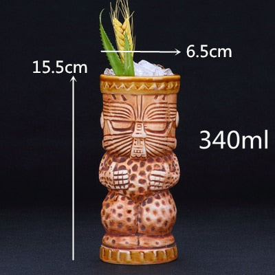 Ceramic Tiki Mug, Creative Bar Tool