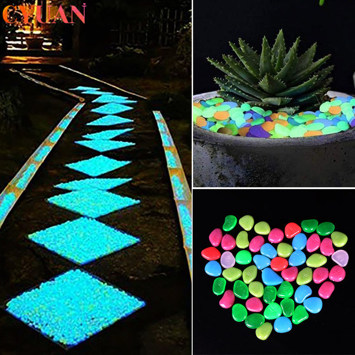 50pcs Luminous Stones for Home/Garden/Fish Tank Decoration