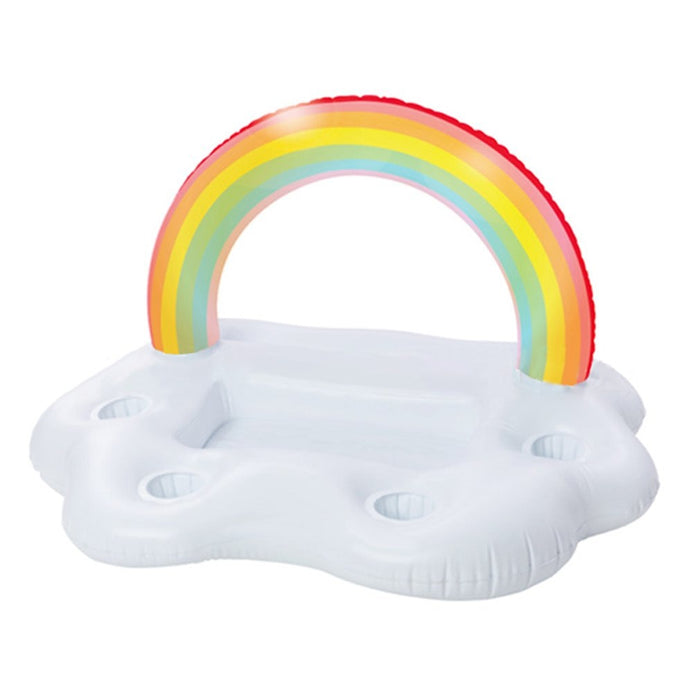 Party Bucket Rainbow Cloud Cup Holder Inflatable Pool Float Beer Drinking Cooler