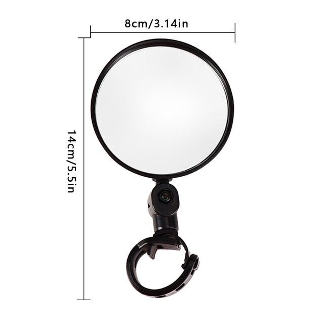 Bicycle Mirror Bicycle Accessories Handlebar Rear view Mirror  Rotate Wide-angle lens stiff and powerful  For MTB Road Bike Cycling