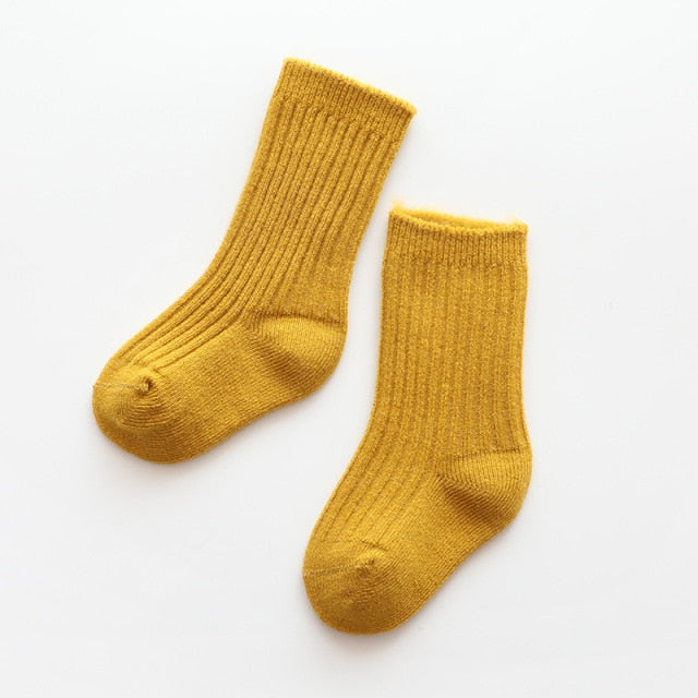 Thicken Baby Kids Socks, Warm Cotton Striped Socks