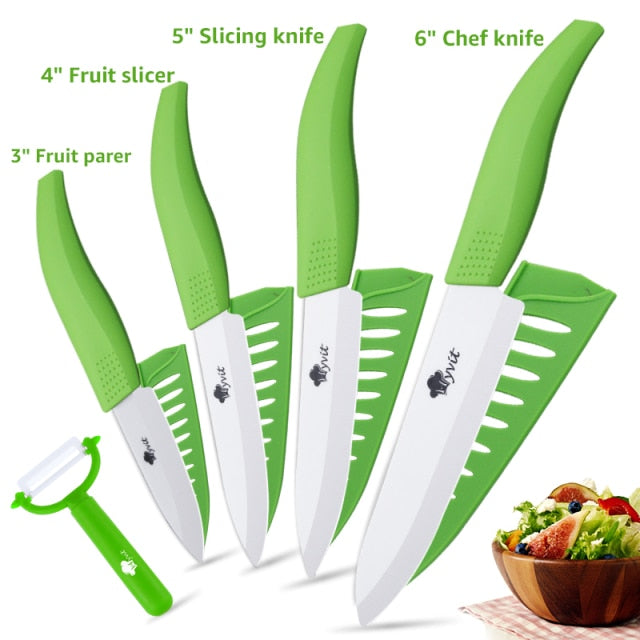 Ceramic Knives Kitchen, knives 3 4 5 6 inch, Chef knife Cook Set+peeler, High Quality