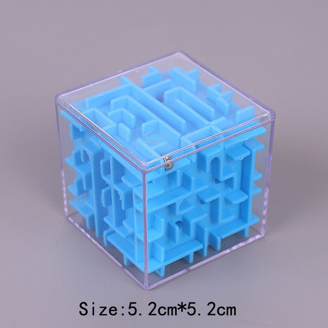3D Maze Magic Cube intelligence IQ colourful smartness strength focus concentration Transparent Six-sided Puzzle Speed Cube