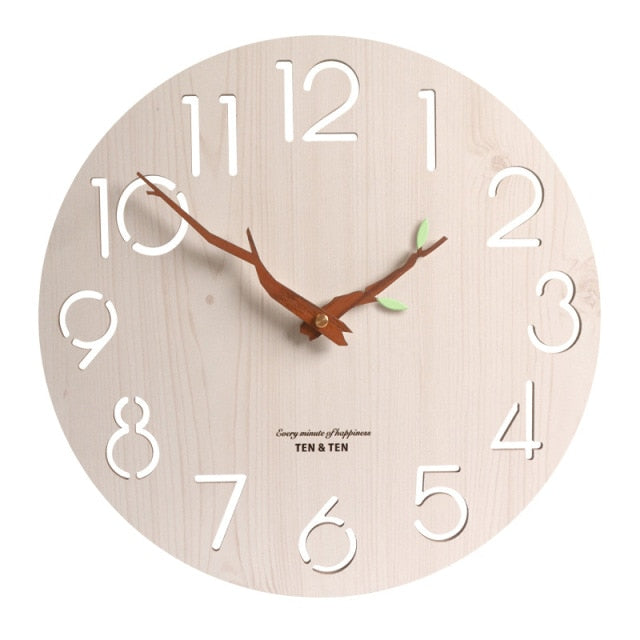 Wooden 3D Wall Clock