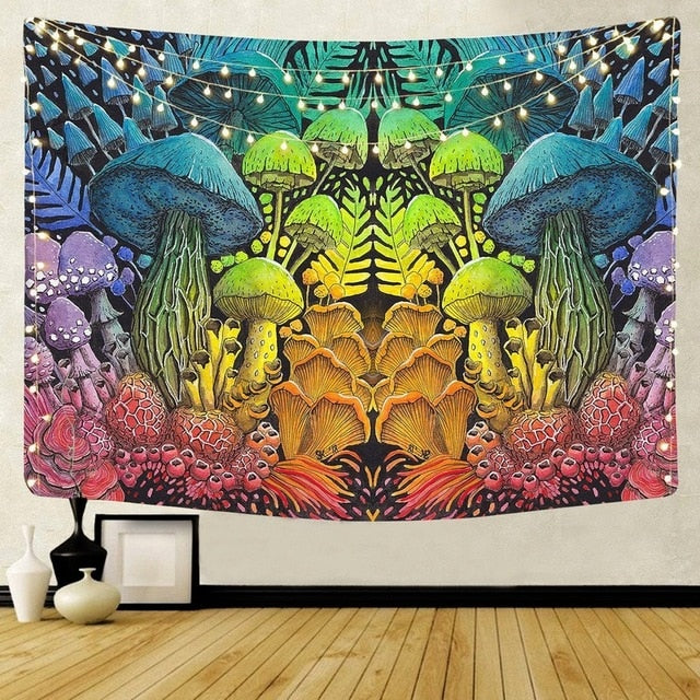 Nordic psychedelic hanging fabric background wall covering