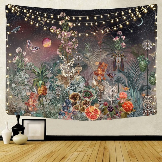 Nordic psychedelic hanging fabric background wall covering