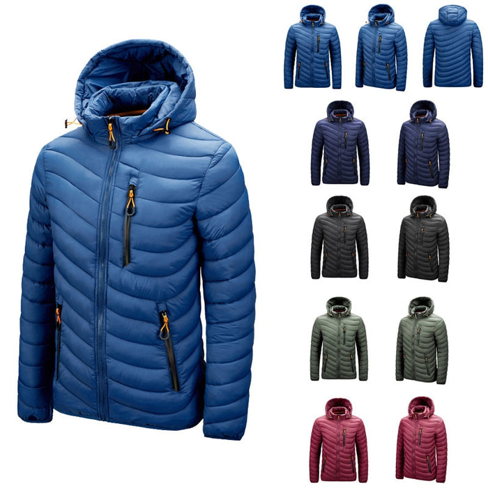 Winter Warm Waterproof Jacket Men 2021 New Autumn Thick Hooded