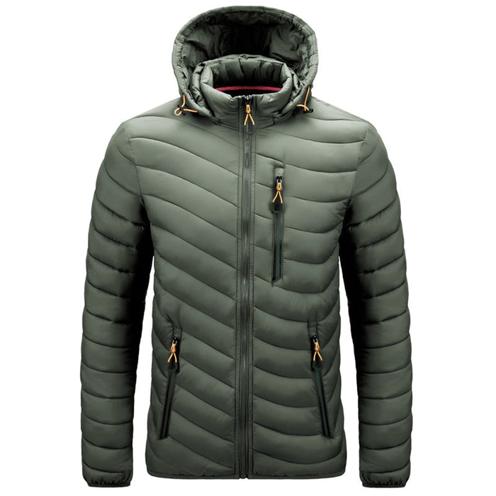 Winter Warm Waterproof Jacket Men 2021 New Autumn Thick Hooded