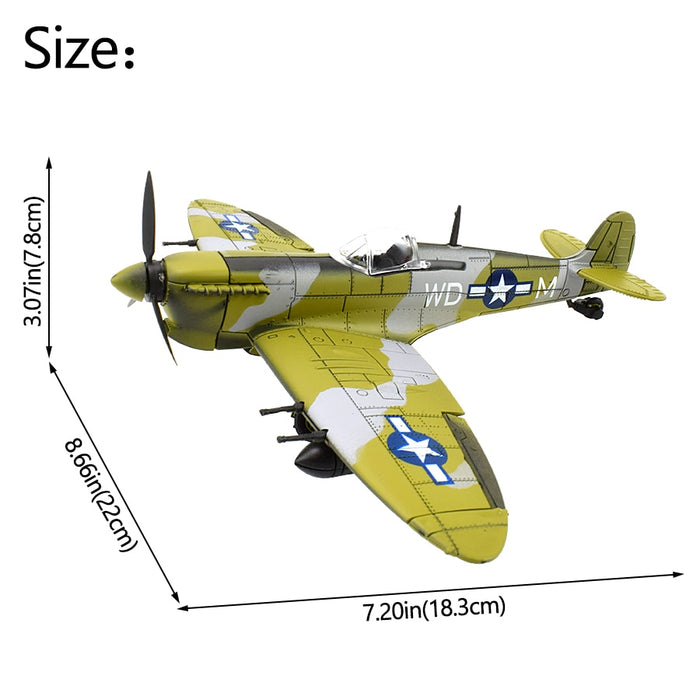 Spitfire Fighter Model Kit Toys for Children, DIY Aircraft Assembly Models Kits, Educational Toy, 1 PCS Random Color