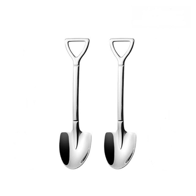 Original Coffee Spoon, Cutlery Set Stainless Steel, Retro Iron Shovel Ice Cream Spoon, Creative tea-spoon