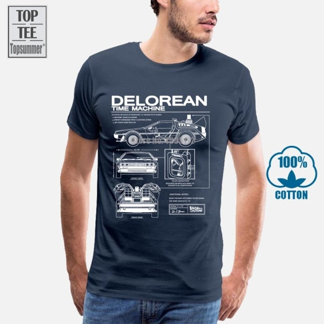 Back To The Future Delorean T-Shirts for Men