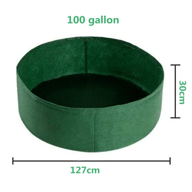 10/50/100 Gallons Fabric Garden, Raised Bed Round Planting Container