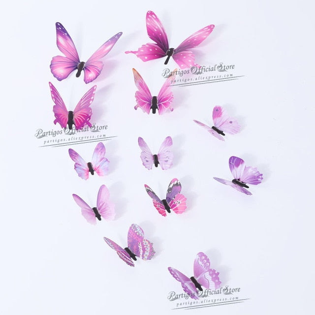 4D Hollow Butterfly Wall Sticker, DIY Home Decoration, Wall Stickers, Party Decors