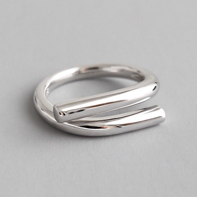 Simple Fashion Silver Color Adjustable Ring