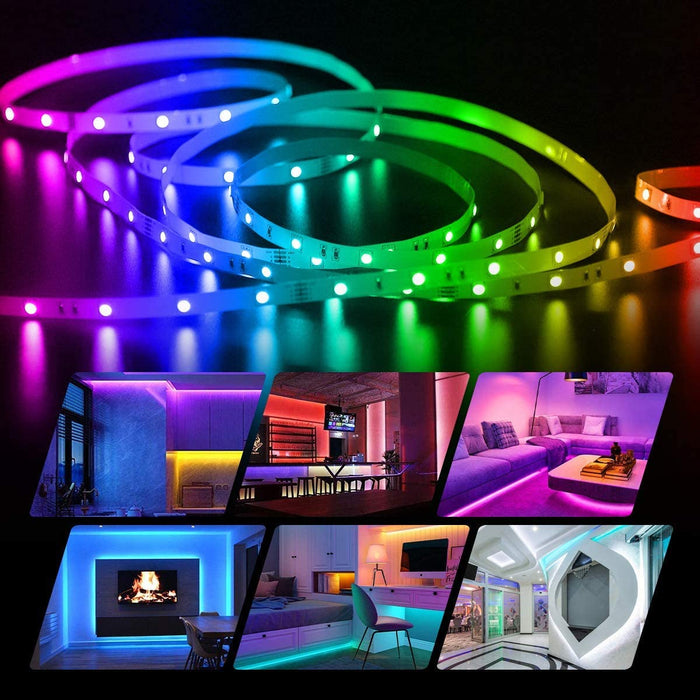 LED Light Strips, Bluetooth/WIFI/Infrared Controller Flexible RGB 5050 Decoration
