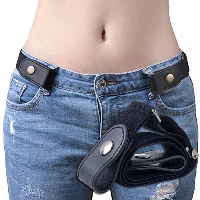 Men's and women's invisible belt without buckle, seamless lazy belt, wild elastic elastic jeans belt
