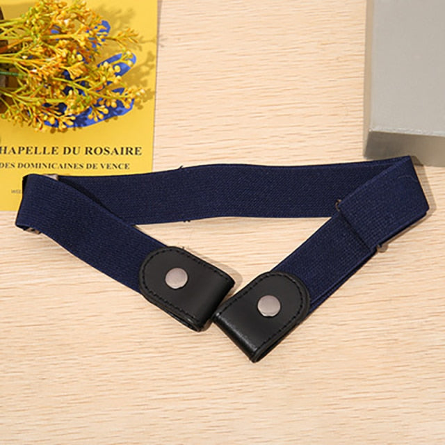 Men's and women's invisible belt without buckle, seamless lazy belt, wild elastic elastic jeans belt