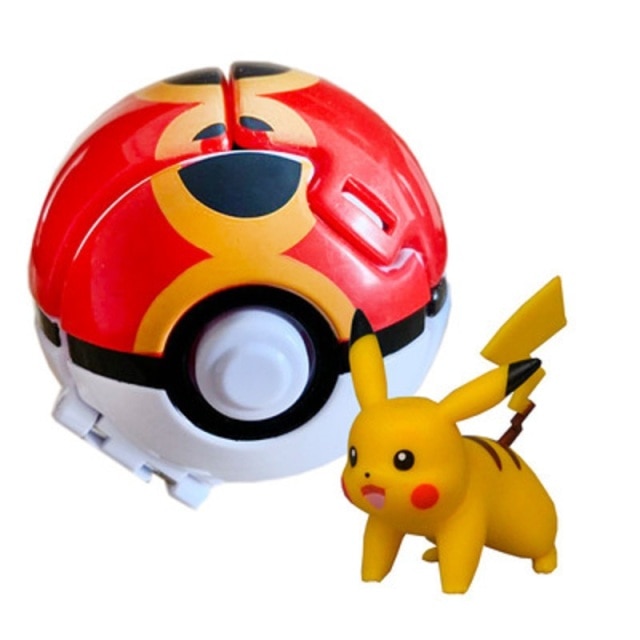 12 Styles Pokemon Ball, Anime Figure Pikachu Charmander Litten Rockruff Pokeball