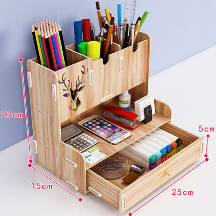 Wooden Pen holder, creative office/desk stationery box