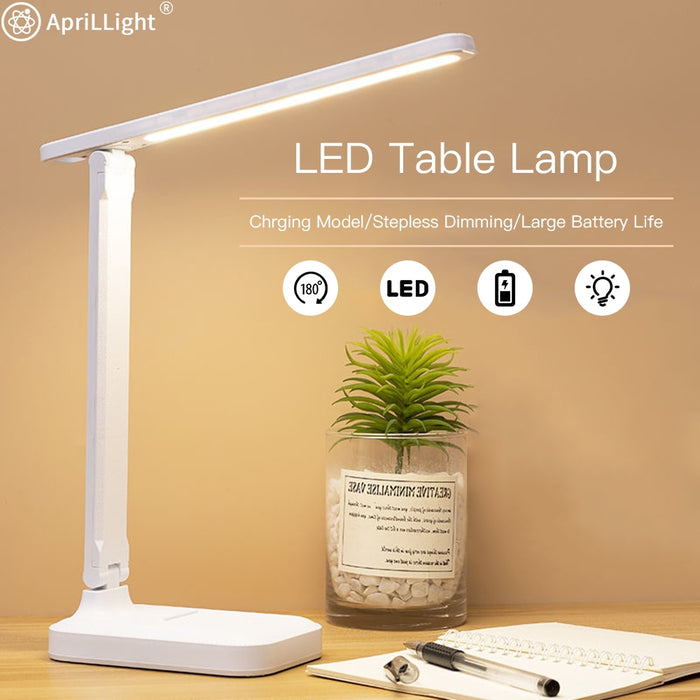 Led Desk Lamp, 3 Color Stepless Dimmable Lamp