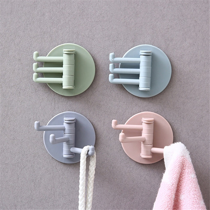 Rotatable Seamless Adhesive Hook, Strong Bearing Stick Hook for Bathroom/Kitchen