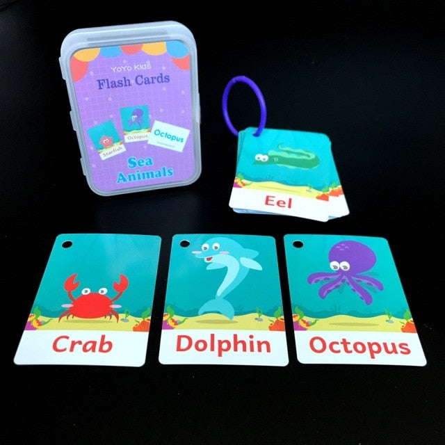 Kids Montessori Baby Learn English Word Card