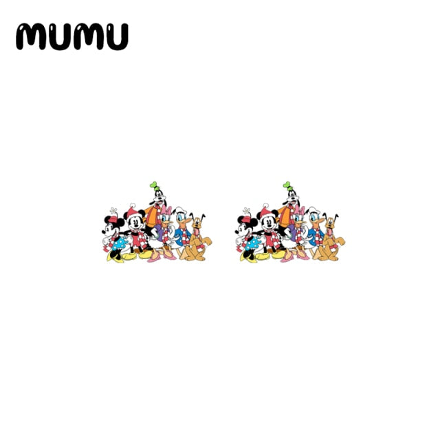 Christmas Mickey Mouse-Minnie-Donald Duck Stud Earring
