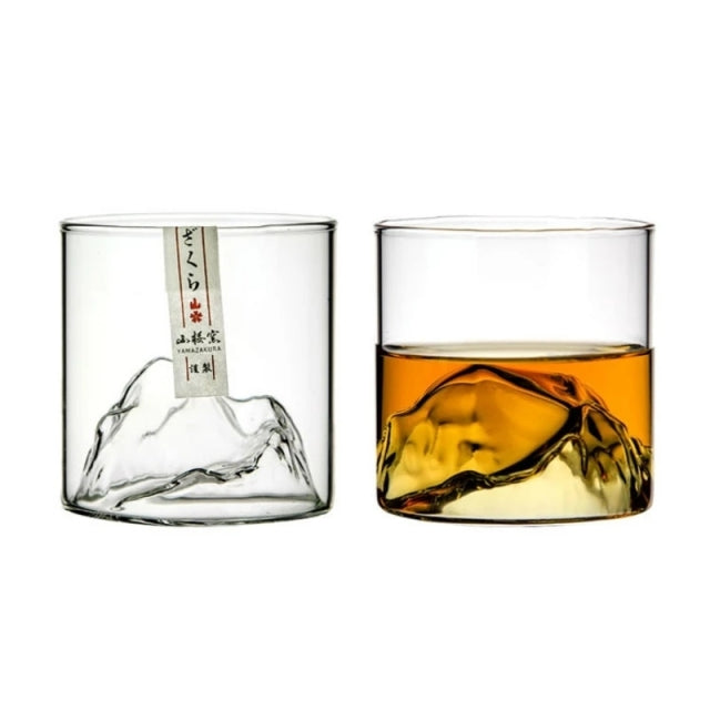 3D Mountain Whiskey Glasses