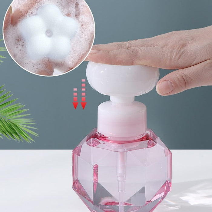 Flower Shape Foam For Soap Dispenser, Foaming Pump Plastic Clear Bottle