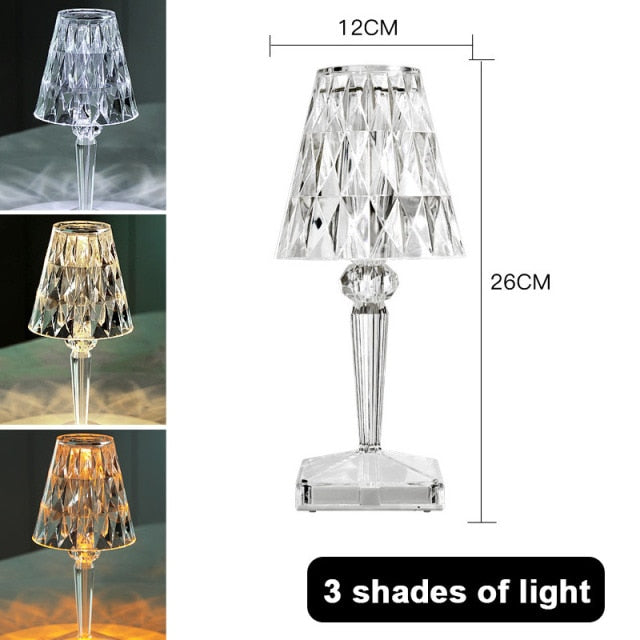 Diamond Rechargeable Table Lamp