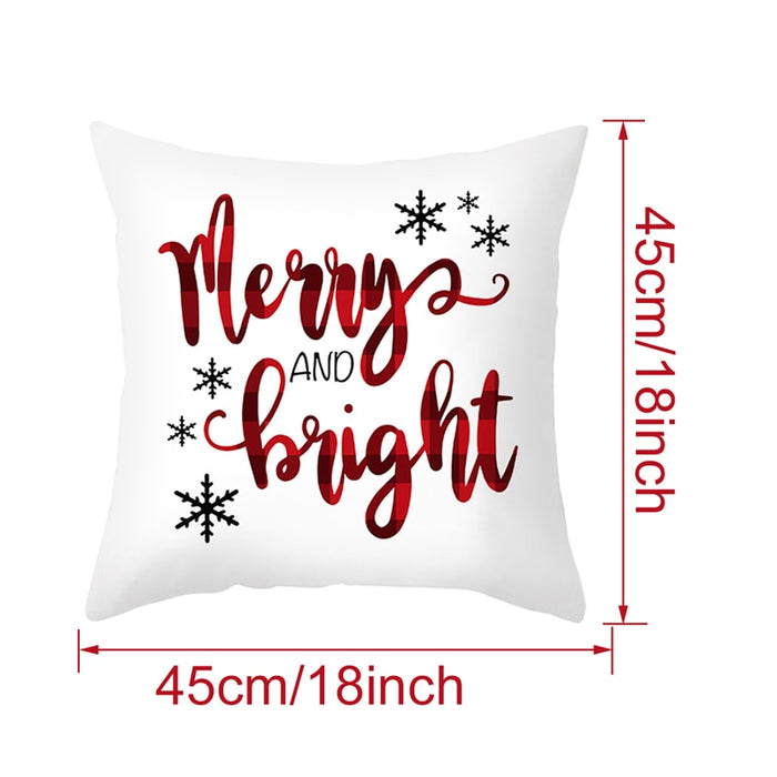 Christmas Cushion Cover, Merry Christmas Decorations For Home