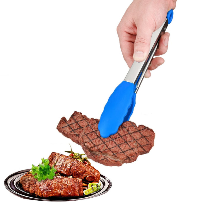 1PCS Silicone BBQ Grilling Tong