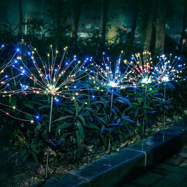 Solar Powered Outdoor Grass Globe Dandelion Fireworks