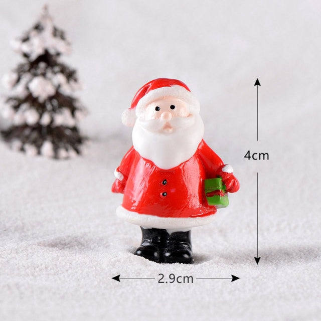 Christmas Resin Elk, Santa Claus Ornaments, Merry Christmas Decoration For Home, Figurines Miniatures