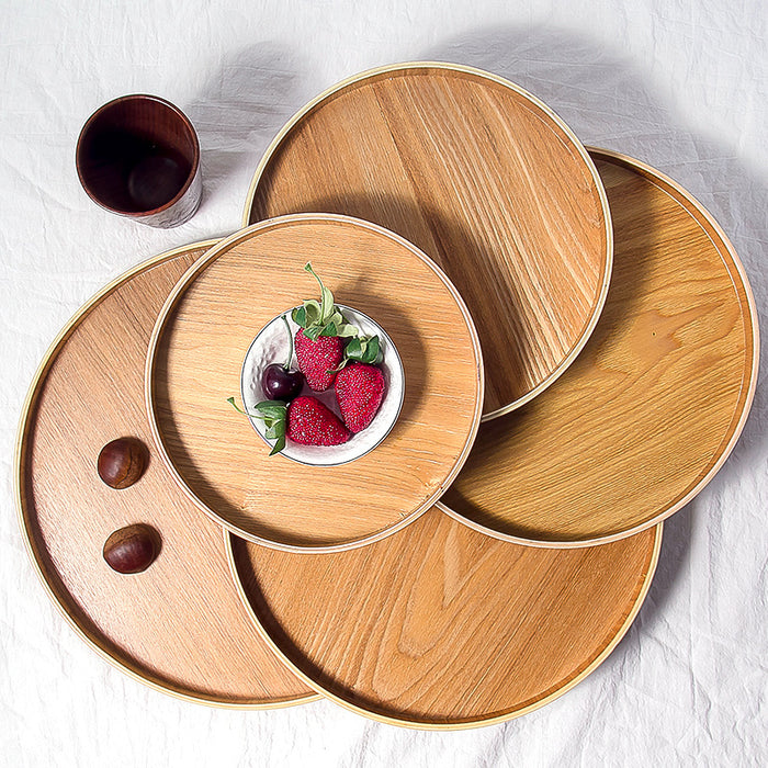 Round Wood Serving Tray